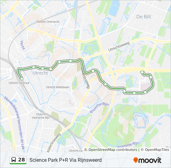 procent timer solidariteit 28 Route: dienstregelingen, haltes en kaarten - Science Park P+R Via  Rijnsweerd (Bijgewerkt)