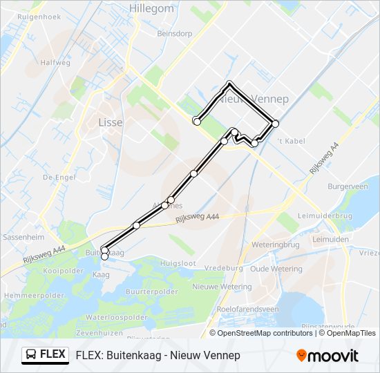 Bus FLEX lijnkaart