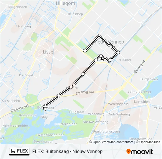 Bus FLEX lijnkaart