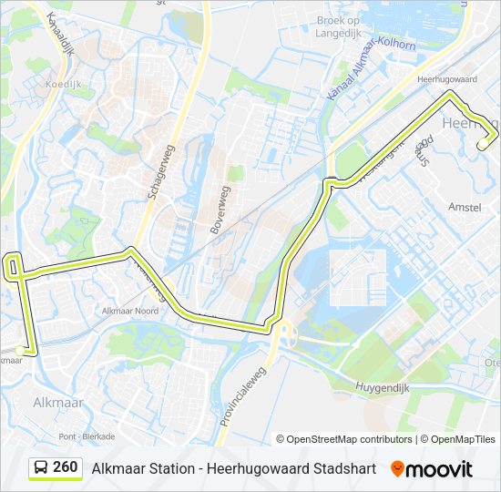  260 lijnkaart