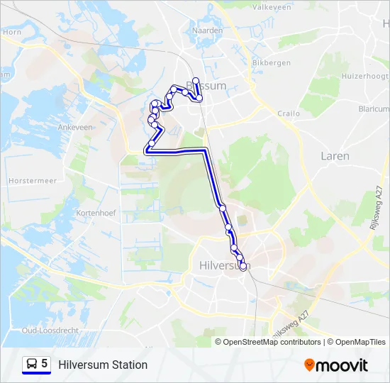 5 Bus Line Map