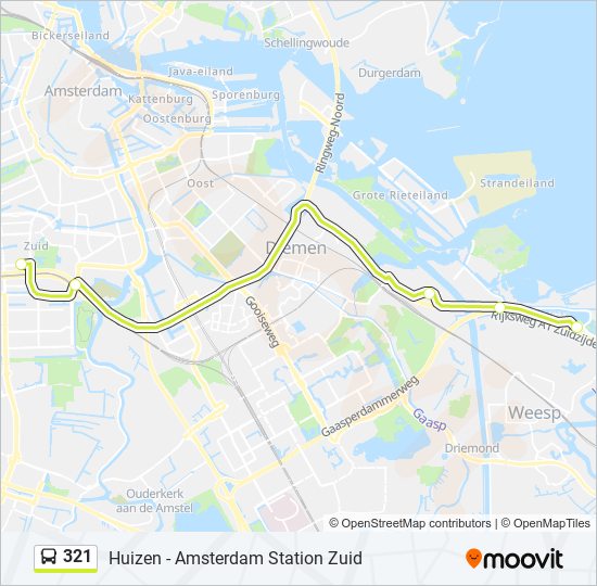 321 bus Line Map