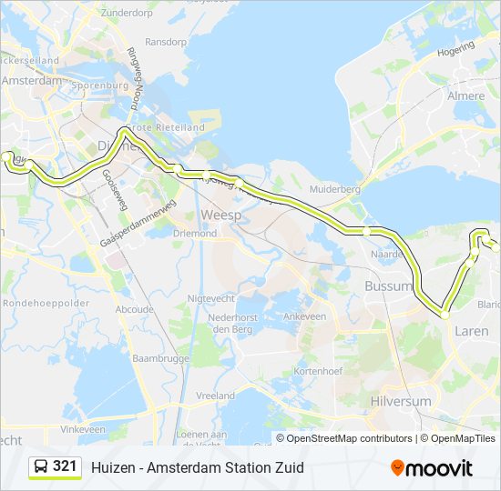 321 bus Line Map