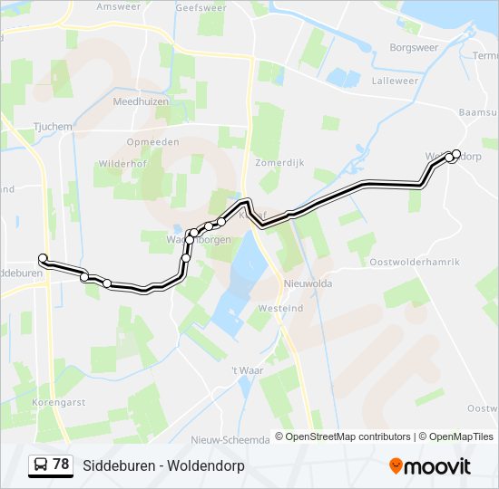 78 Bus Line Map
