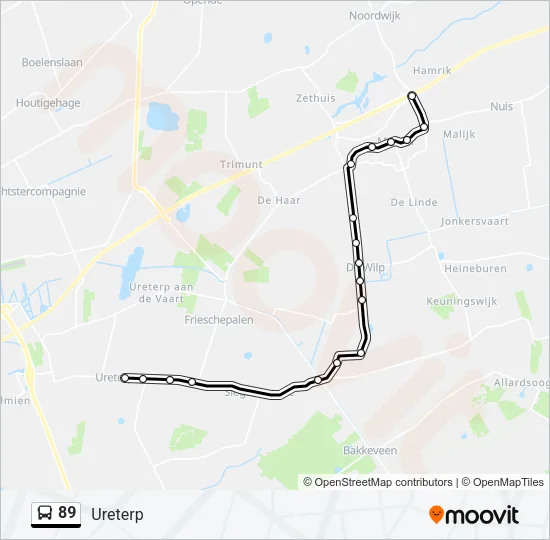 89 Bus Line Map
