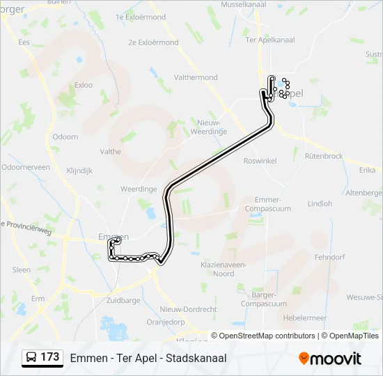 173 Bus Line Map