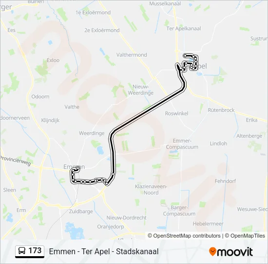 173 Bus Line Map