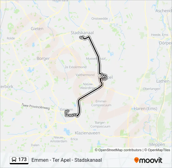 173 Bus Line Map