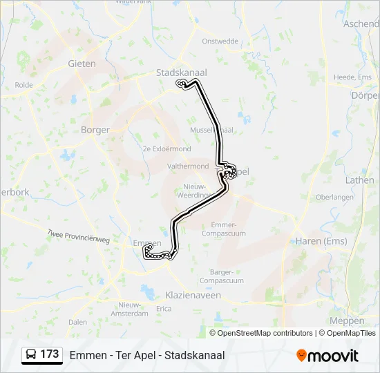 173 Bus Line Map
