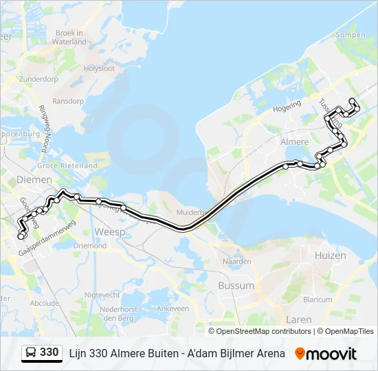 330 Bus Line Map