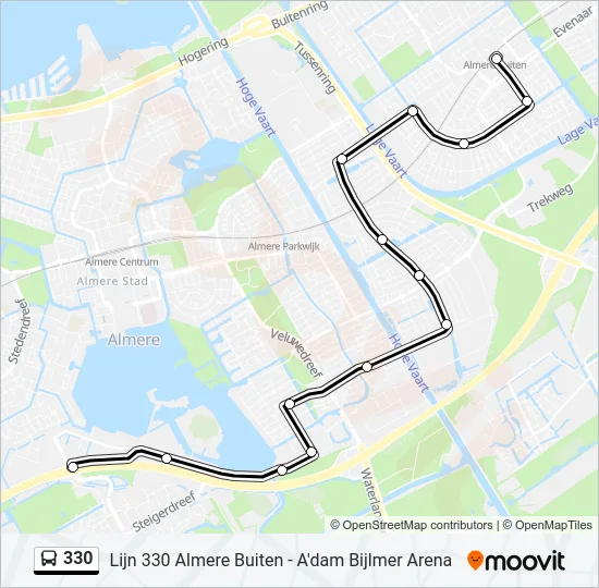 330 Bus Line Map