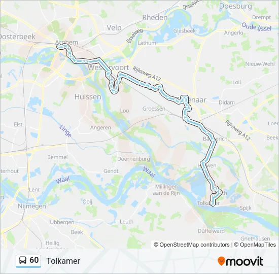 Buslinie 60 Karte
