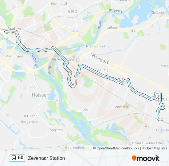 60 Bus Line Map