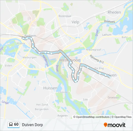 60 Bus Line Map