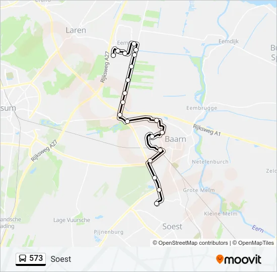 573 Bus Line Map