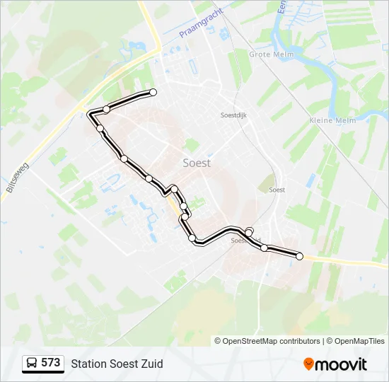 573 Bus Line Map