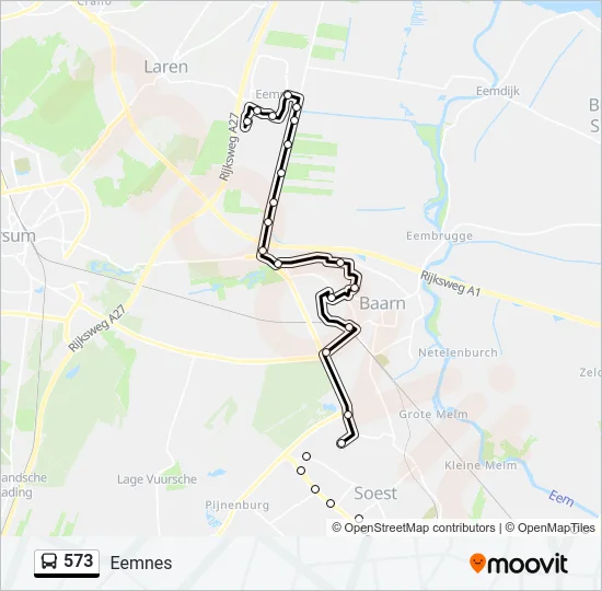 573 Bus Line Map