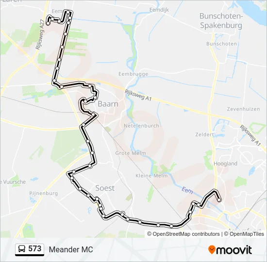 573 Bus Line Map
