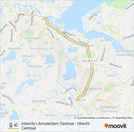 IC Train Line Map