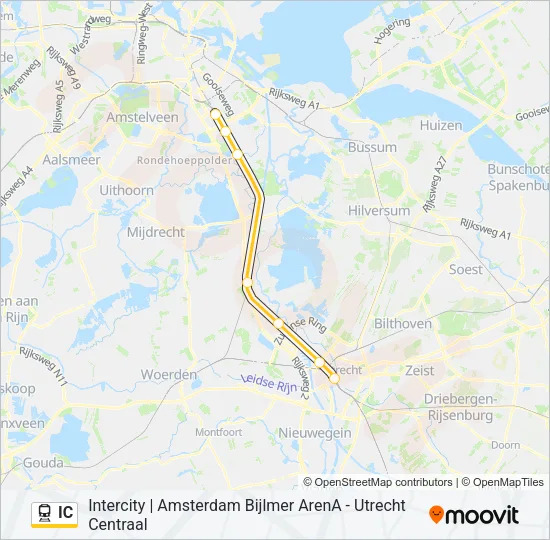 IC Train Line Map