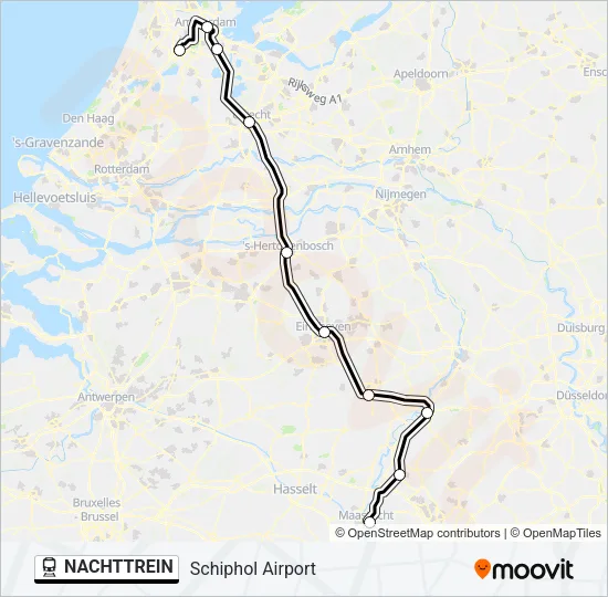 NACHTTREIN Train Line Map