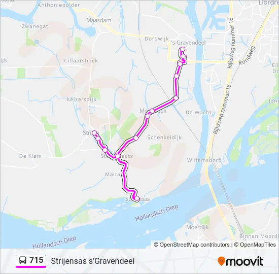 715 Bus Line Map