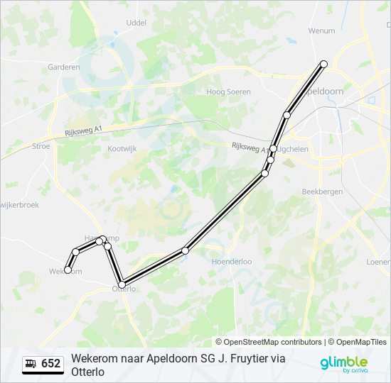 652 Route Schedules, Stops & Maps Wekerom (Updated)