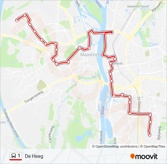 1 Bus Line Map