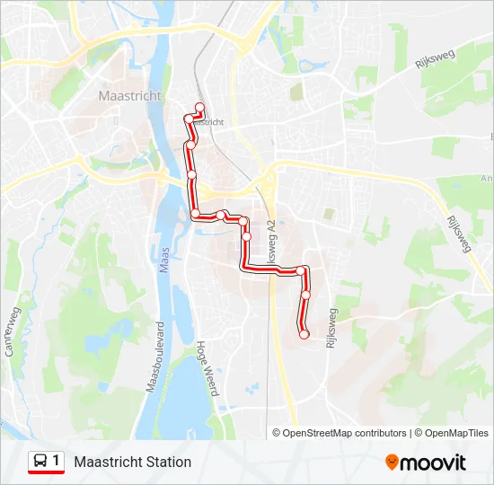 1 Bus Line Map