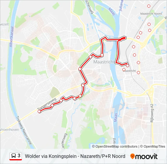 3 Bus Line Map