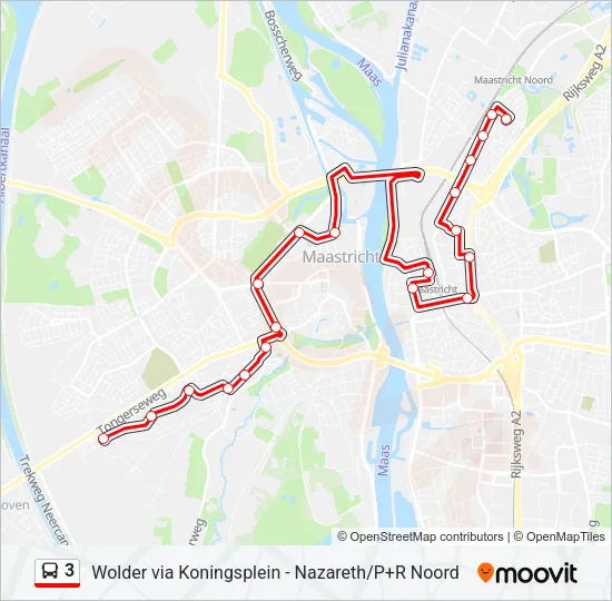 3 Bus Line Map