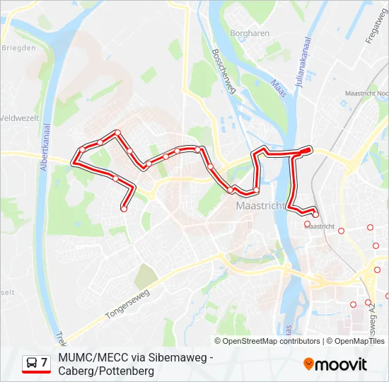 7 Bus Line Map