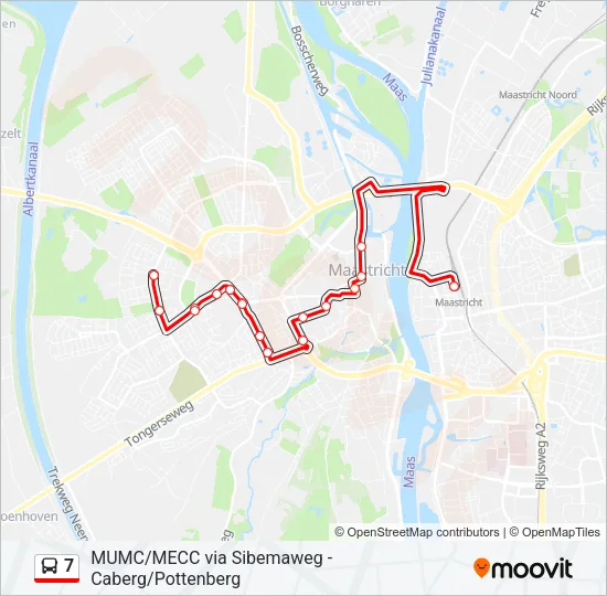 7 Bus Line Map