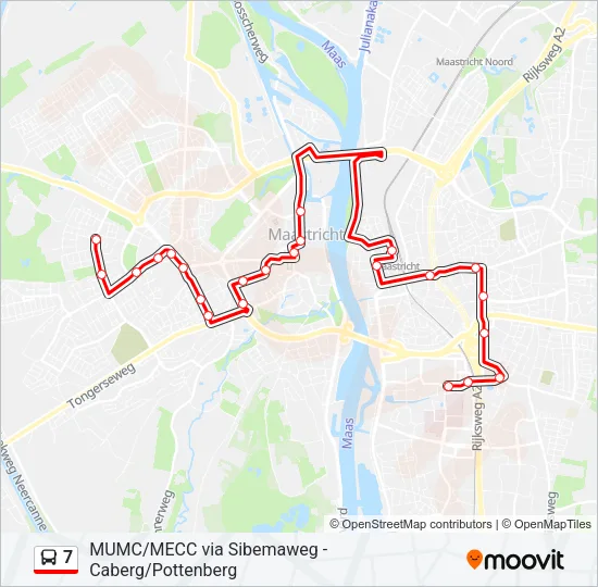7 Bus Line Map