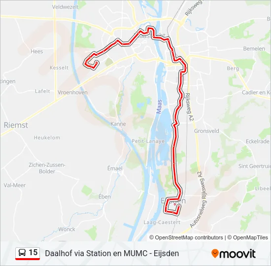 15 Bus Line Map