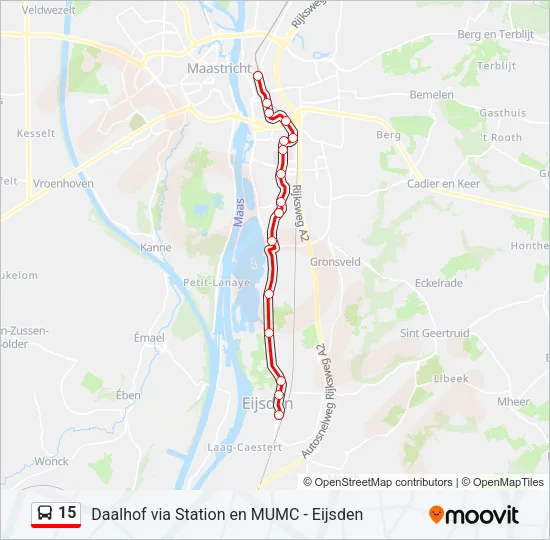15 Bus Line Map