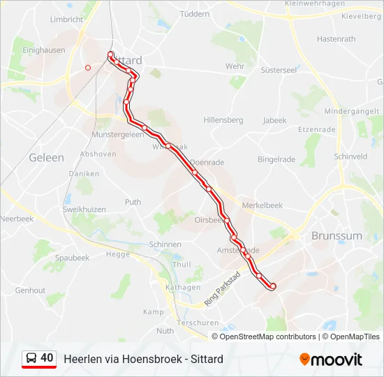 40 Bus Line Map