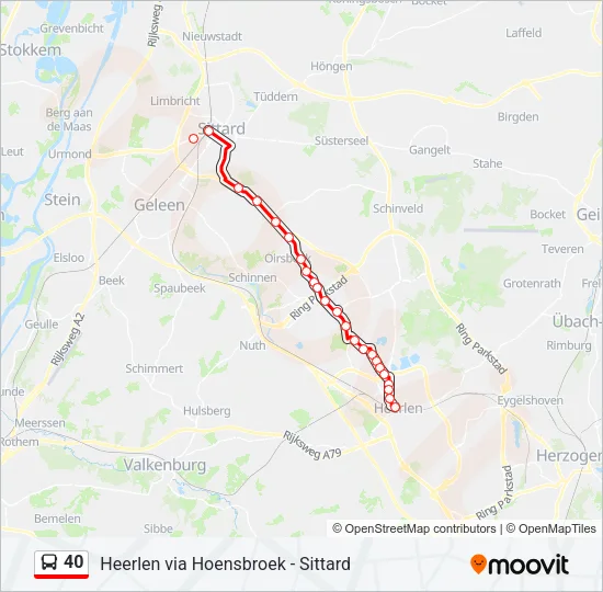 40 Bus Line Map