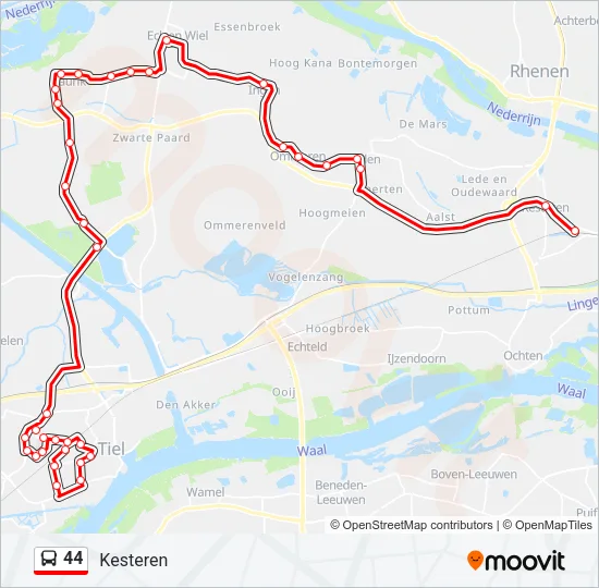 44 Bus Line Map