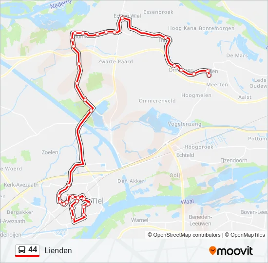 44 Bus Line Map