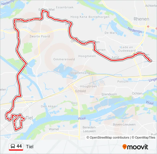 44 Bus Line Map