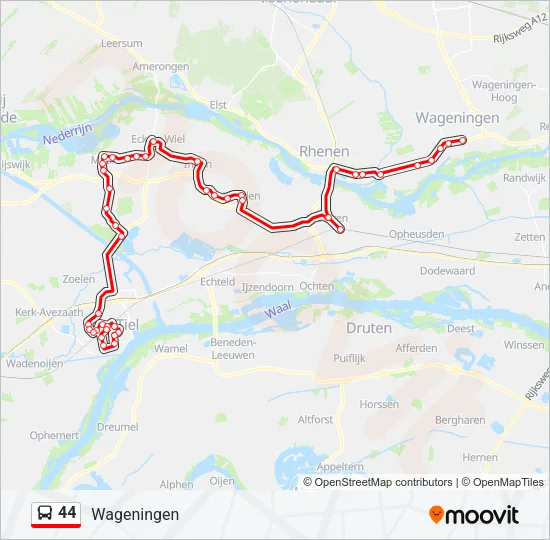 44 Bus Line Map
