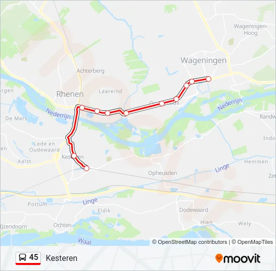 45 Bus Line Map