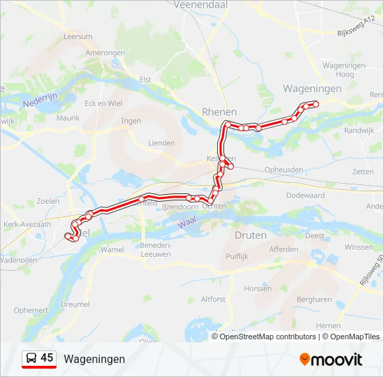 45 Bus Line Map