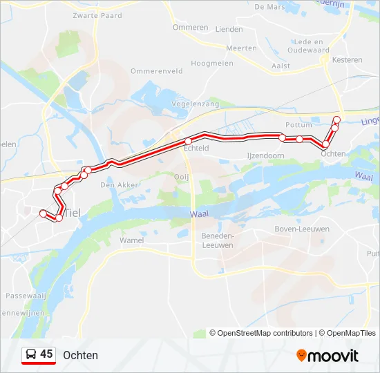 45 Bus Line Map