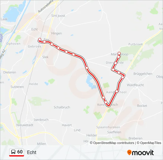 60 Bus Line Map