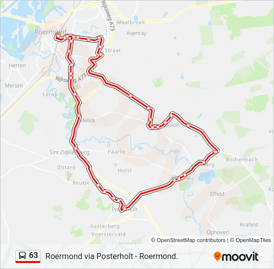 63 Bus Line Map