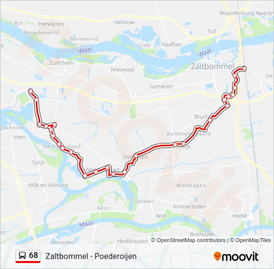 68 Bus Line Map
