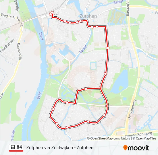 84 Bus Line Map