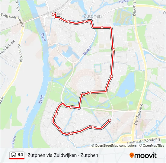 84 Bus Line Map